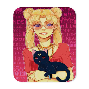 Sailor Moon Hipster Mouse Pad Gaming Rubber Backing