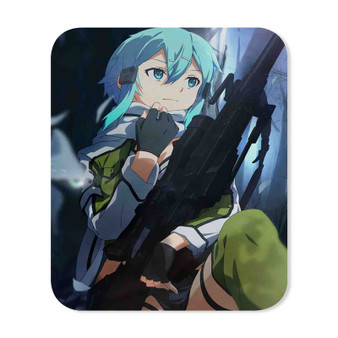 Sinon Sword Art Online Mouse Pad Gaming Rubber Backing