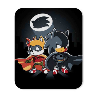 Sonic Batman and Robin Mouse Pad Gaming Rubber Backing