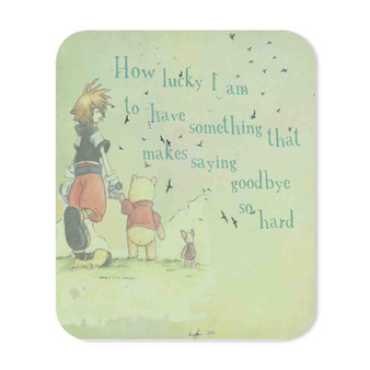 Sora Pooh and Piglet Quotes Mouse Pad Gaming Rubber Backing
