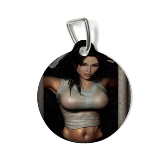 Sexy Lara Croft Pet Tag for Cat Kitten Dog