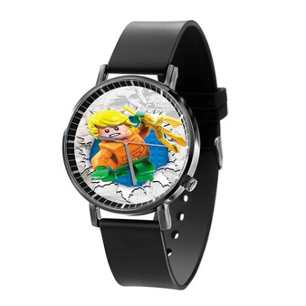 Aquaman Lego Quartz Watch Black Plastic With Gift Box