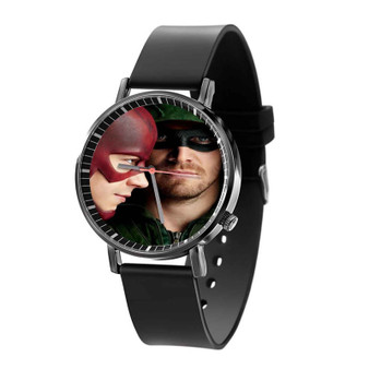 Arrow and The Flash Quartz Watch Black Plastic With Gift Box