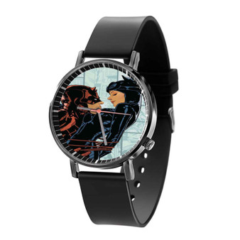 Daredevil and Catwoman Quartz Watch Black Plastic With Gift Box