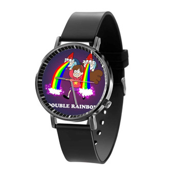 Double Rainbow Gravity Falls Quartz Watch Black Plastic With Gift Box