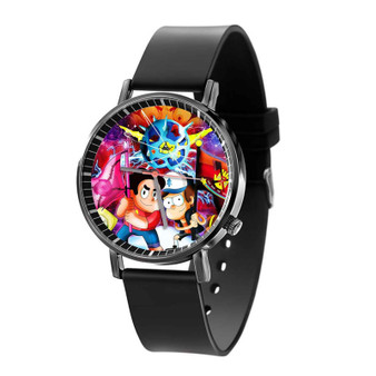 Gravity Falls and Steven Universe Quartz Watch Black Plastic With Gift Box