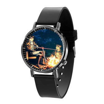 Levi Ackerman and Eren Jaeger Attack on Titan Quartz Watch Black Plastic With Gift Box