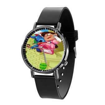 Lilo and Stitch Quartz Watch Black Plastic With Gift Box