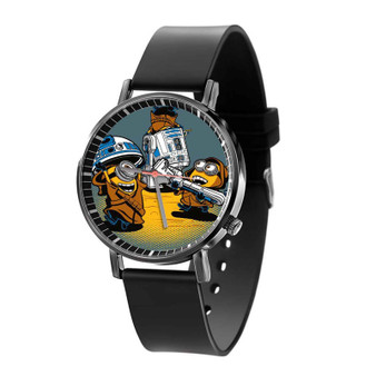 Minions Star Wars Droid Quartz Watch Black Plastic With Gift Box