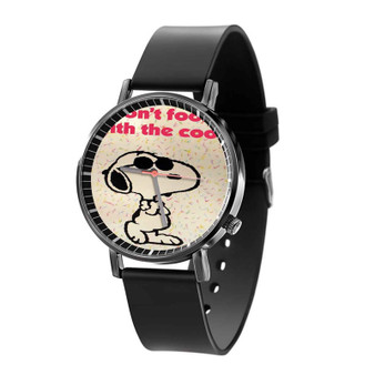 Peanuts Don t Fool With The Cool Quartz Watch Black Plastic With Gift Box