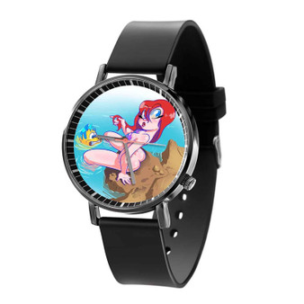 Sexy Ariel Mermaid Disney Quartz Watch Black Plastic With Gift Box
