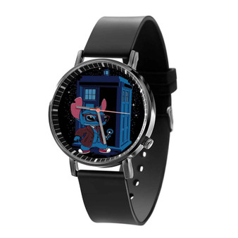 Stitch Doctor Who Quartz Watch Black Plastic With Gift Box