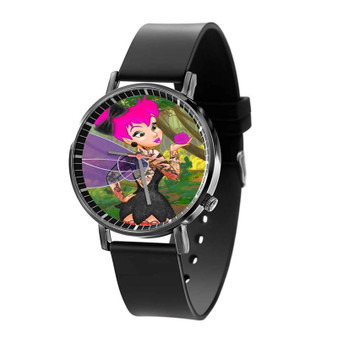 Tinkerbell Punk Disney Quartz Watch Black Plastic With Gift Box