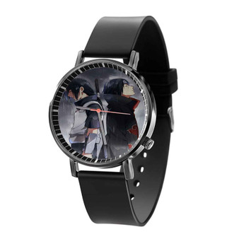 Uchiha Sasuke and Itachi Naruto Shippuden Quartz Watch Black Plastic With Gift Box