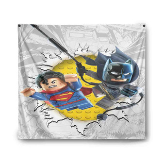 Batman and Superman Lego Tapestry Polyester Indoor Wall Home Decor