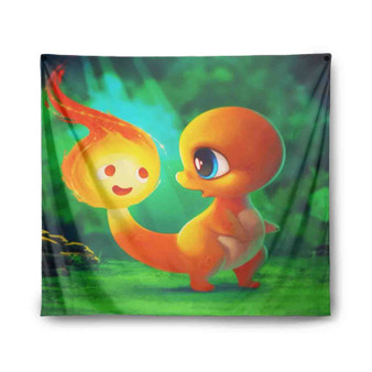 Calcifer and Charmander Tapestry Polyester Indoor Wall Home Decor