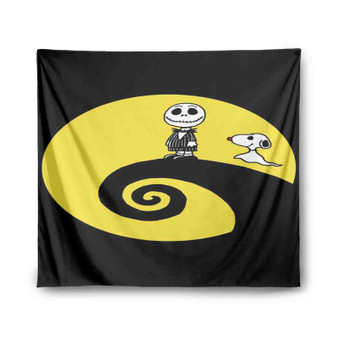 Charlie and Snoopy Skellington Tapestry Polyester Indoor Wall Home Decor