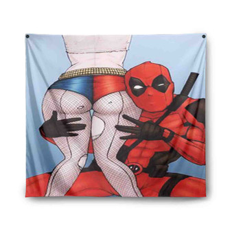 Deadpool and Sexy Harley Quinn Tapestry Polyester Indoor Wall Home Decor