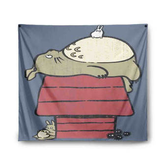 My Neighbor Totoro as Snoopy The Peanuts Tapestry Polyester Indoor Wall Home Decor