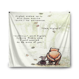 Pooh and Piglet Quotes Disney Tapestry Polyester Indoor Wall Home Decor
