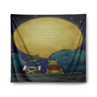 Sora Kingdom Hearts and Pooh Quotes Tapestry Polyester Indoor Wall Home Decor