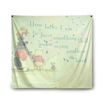Sora Pooh and Piglet Quotes Tapestry Polyester Indoor Wall Home Decor