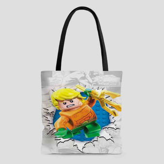 Aquaman Lego Tote Bag AOP With Cotton Handle