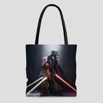 Darth Vader and Ahsoka Tano Tote Bag AOP With Cotton Handle