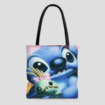 Disney Stitch Face Tote Bag AOP With Cotton Handle