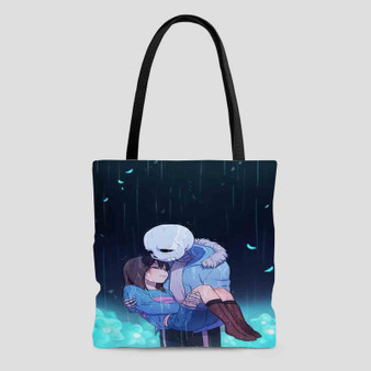 Frisk and Sans Undertale Tote Bag AOP With Cotton Handle