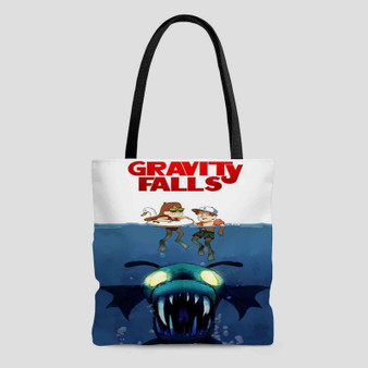 Gravity Falls as Jaws Tote Bag AOP With Cotton Handle