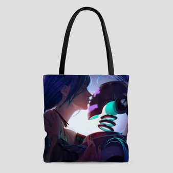 Jinx and Droid League of Legends Tote Bag AOP With Cotton Handle