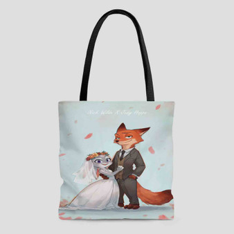 Nick and Judy Maried Zootopia Tote Bag AOP With Cotton Handle