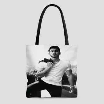 Nick Jonas Art Tote Bag AOP With Cotton Handle