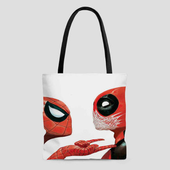 Spiderman Deadpool Tote Bag AOP With Cotton Handle