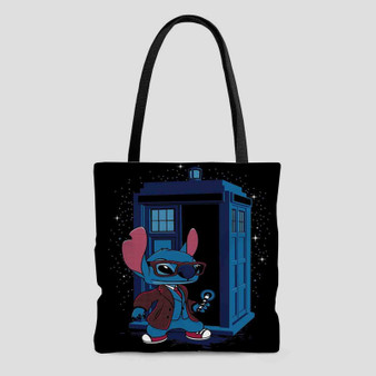 Stitch Doctor Who Tote Bag AOP With Cotton Handle