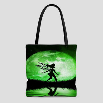 Tinkerbell Green Moon Tote Bag AOP With Cotton Handle