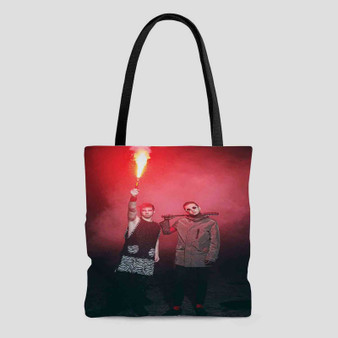 Twenty One Pilots Fire Tote Bag AOP With Cotton Handle