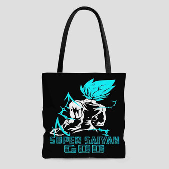 Vegeta Super Saiyan God Blue Tote Bag AOP With Cotton Handle