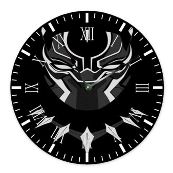 Black Panther Marvel Superheroes Wall Clock Round Non-ticking Wooden