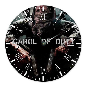 Carol of Duty The Walking Dead Wall Clock Round Non-ticking Wooden