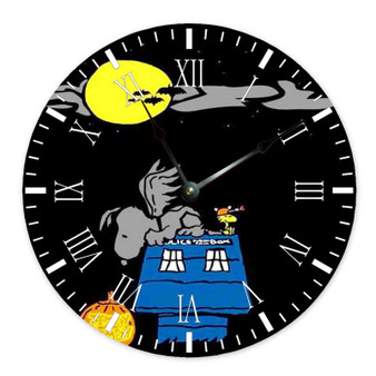 Doctor Who The Peanuts Wall Clock Round Non-ticking Wooden