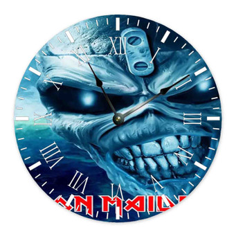 Eddie Iron Maiden Wall Clock Round Non-ticking Wooden