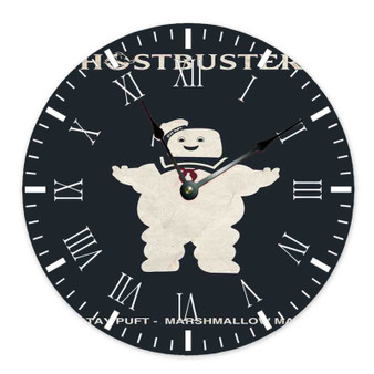 Ghostbusters Marshmallow Man Wall Clock Round Non-ticking Wooden