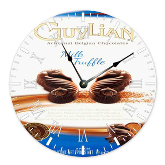 Guylian Chocolate Wall Clock Round Non-ticking Wooden