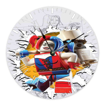 Harley Quinn LEgo Wall Clock Round Non-ticking Wooden