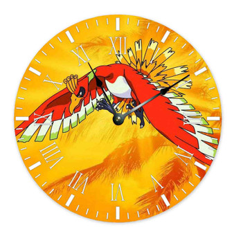 Ho Oh Pokemon Wall Clock Round Non-ticking Wooden