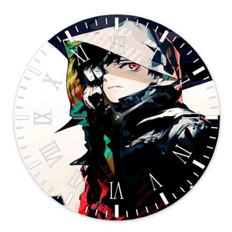 Kaneki Ken Tokyo Ghoul Arts Wall Clock Round Non-ticking Wooden