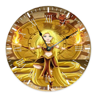 Rapunzel The Fire Nation Wall Clock Round Non-ticking Wooden