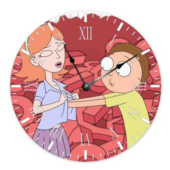 Rick and Morty Dream Wall Clock Round Non-ticking Wooden